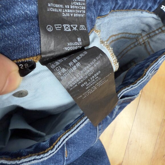 THE KOOPLES Lizy High-Rise Slim Distressed Whiskered Straight Leg Blue Jeans 28 - Picture 9 of 9